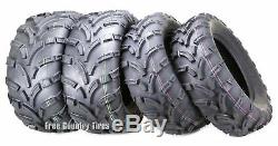 Set 4 WANDA ATV Tires 25x8-12 25x8x12 Front & 25x10-12 25x10x12 Rear 6PR Mud