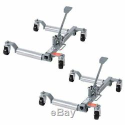 Set of 2 1250 Lb. Capacity Vehicle Positioning Car 10 Wheel Dolly Moving Tire