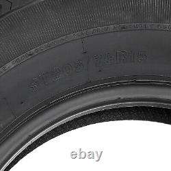 Set of 2 Radial Trailer Tire ST205/75R15, 205 75 15, 8-Ply Load Range D LRD