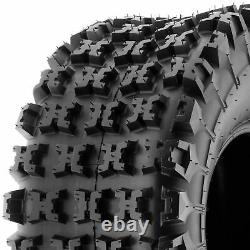 Set of 4, 22x7-10 & 22x10-9 Replacement ATV UTV 6 Ply Tires A027 by SunF