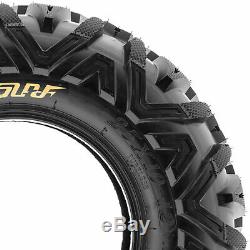 Set of (4) 25x8-12 & 25x10-12 Quad ATV All Terrain AT 6 Ply Tires A033 by SunF