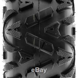 Set of (4) 25x8-12 & 25x10-12 Quad ATV All Terrain AT 6 Ply Tires A033 by SunF