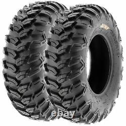 Set of 4, 27x9R12 & 27x11R12 Replacement ATV UTV SxS 6 Ply Tires A043 by SunF