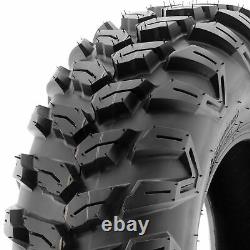 Set of 4, 27x9R12 & 27x11R12 Replacement ATV UTV SxS 6 Ply Tires A043 by SunF