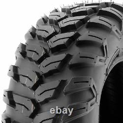 Set of 4, 27x9R12 & 27x11R12 Replacement ATV UTV SxS 6 Ply Tires A043 by SunF