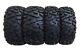 Set Of 4 New Atv Tires At 26x9-12 Front & 26x10-12 Rear 6pr P350 10166/10167