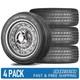 Set Of 4 Travelstar Un106 175/70r14 84t 14mm White Wall A/s Passenger Car Tire
