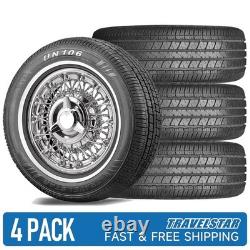Set of 4 Travelstar UN106 175/70R14 84T 14mm White Wall A/S Passenger Car Tire