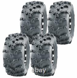 Set of 4 WANDA ATV UTV Tires 27x9-12 27x9x12 6PR Super Lug Mud