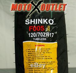 Shinko 005 Advance Motorcycle Tires Set 180/55ZR17 Rear 120/70ZR17 Front