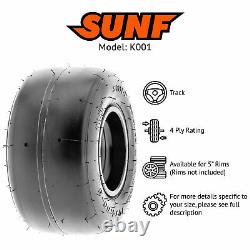 SunF 10x4.5.00-5 11x7.10-5 Tubeless 10 11 Go Kart Tires 4 Ply K001 Bundle