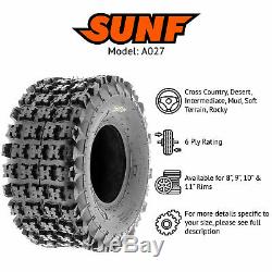 SunF 20x10-9 ATV Tires 20x10x9 AT Race Tubeless 6 PR A027 Set of 2