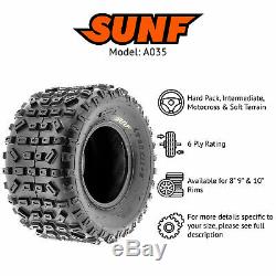 SunF 20x11-9 ATV Tires 20x11x9 MX XC Tubeless 6 PR A035 Set of 2