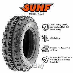 SunF 21x7-10 20x10-9 All Terrain ATV Race Tires 6 PR Tubeless A027 Set of 4
