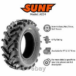 SunF 22x11-9 ATV Tires 22x11x9 Mud Tubeless 6 PR A024 Set of 2