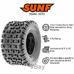 SunF 22x11-9 ATV Tires 22x11x9 Race Tubeless 6 PR A031 Set of 2