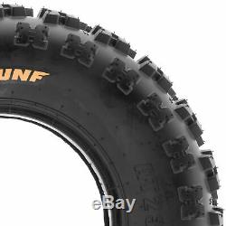 SunF 22x7-10 22x10-9 All Terrain ATV Race Tires 6 PR Tubeless A027 Bundle