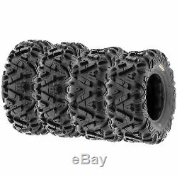 SunF 25x8-12 & 25x10-12 ATV UTV SxS All Terrain 6 Ply Tires A033 Set of 4