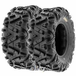 SunF 25x8-12 & 25x10-12 ATV UTV SxS All Terrain 6 Ply Tires A033 Set of 4