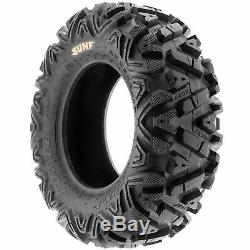 SunF 25x8-12 & 25x10-12 ATV UTV SxS All Terrain 6 Ply Tires A033 Set of 4