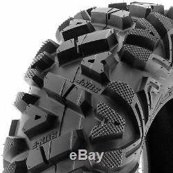 SunF 25x8-12 & 25x10-12 ATV UTV SxS All Terrain 6 Ply Tires A033 Set of 4