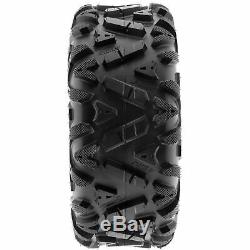 SunF 25x8-12 & 25x10-12 ATV UTV SxS All Terrain 6 Ply Tires A033 Set of 4