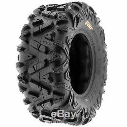 SunF 25x8-12 & 25x10-12 ATV UTV SxS All Terrain 6 Ply Tires A033 Set of 4