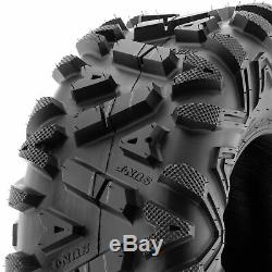 SunF 25x8-12 & 25x10-12 ATV UTV SxS All Terrain 6 Ply Tires A033 Set of 4