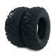 Two Balck 6 Ply 25x8-12 Atv Tires Front Left & Right With Warranty 25x8-12