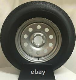 Trailer Tire On Rim ST205/75R15 205/75 R 15 Load D 5 on 5 Silver Modular Wheel