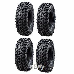 Tusk Terrabite Radial ATV UTV Tire Kit Set Of Four 4 Tires 27x9-14 And 27x11-14