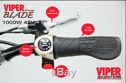 Viper Blade 1000W 48V Electric Scooter New 2020, Road Tyres