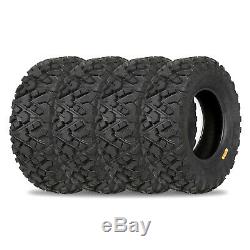 Weize All Terrain 6PLY ATV Tires 25x8-12 25x10x12 Front & Rear Full Set of 4